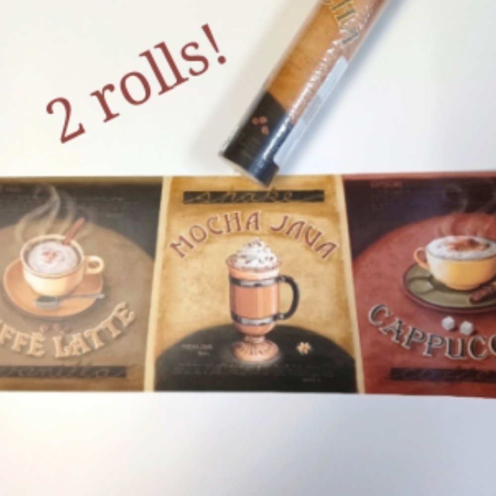 Wallpaper Border Café Coffee Cappuccino 2 rolls